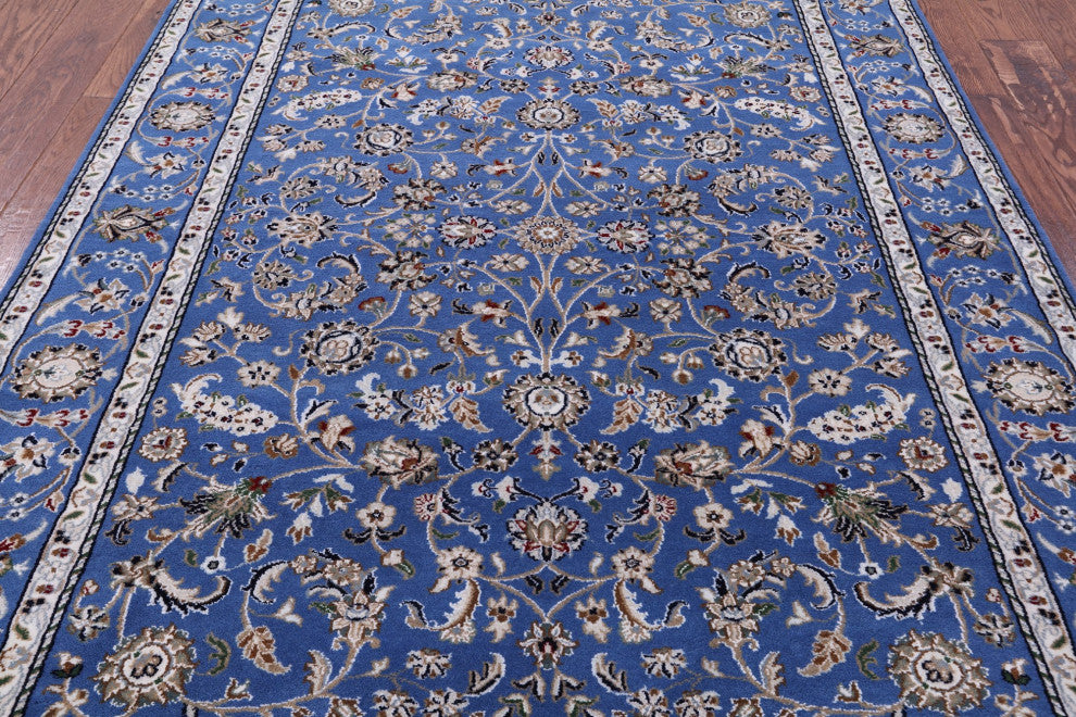 5' 0" X 7' 0" Persian Nain Wool and Silk Hand Knotted Rug Q11650