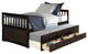 Captain's Bed Twin Daybed with Trundle and Storage Drawers, Espresso