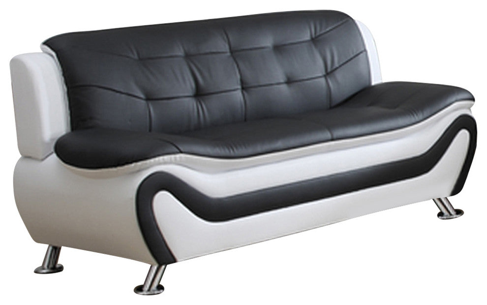 Emory Sofa, White and Black