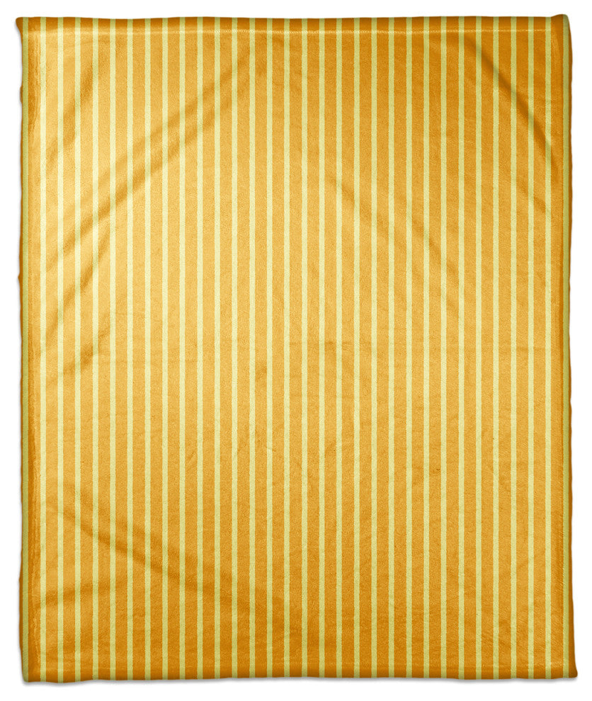 Yellow Stripes Fleece Blanket