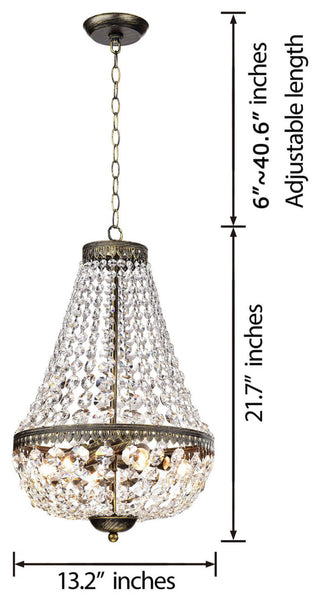 Claire Crystal Glass Beads 6-light Chandelier