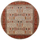 Ahgly Company Indoor Round Mid-Century Modern Area Rugs, 5' Round