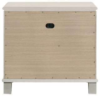 Olivia 2-drawer Nightstand Bedside Table Pearl White