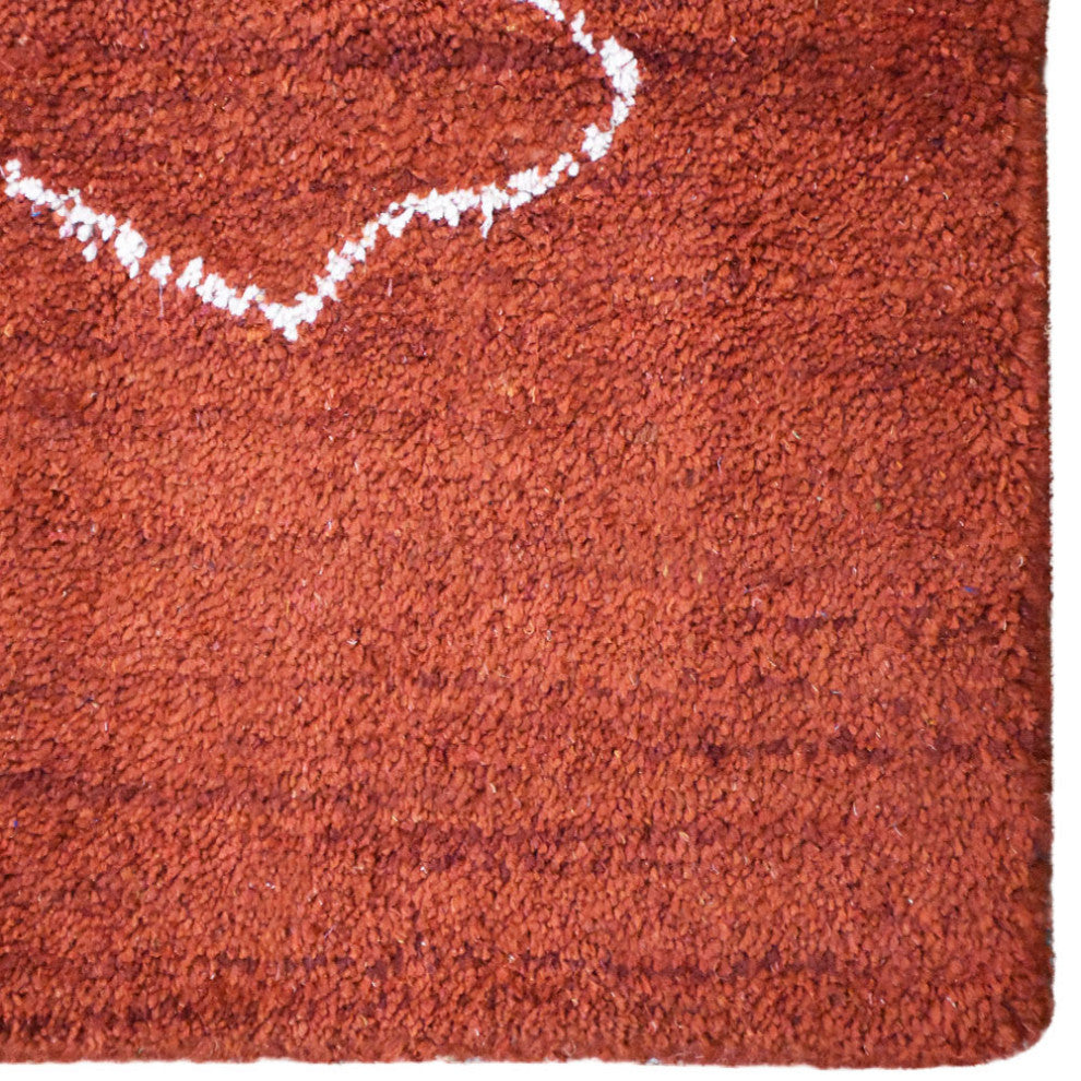 HAND KNOTTED LOOM SILK AREA RUGS-8'x11',Rectangle,Light Red White,Contemporary