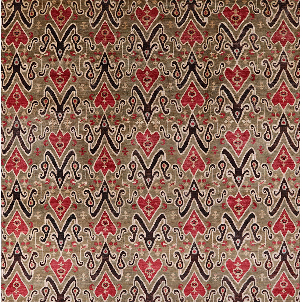Ahgly Company Indoor Square Mid-Century Modern Area Rugs, 5' Square