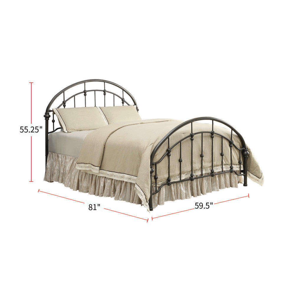 Full Size Metal Bed, Dark Bronze