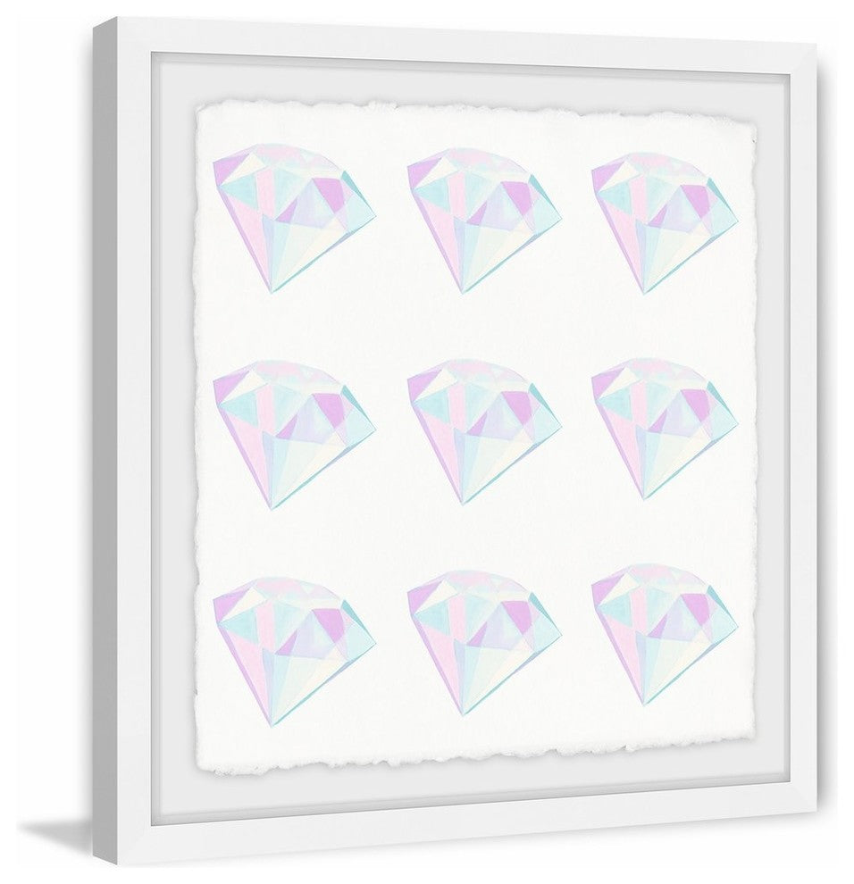 "Diamond Fantasy" Framed Painting Print, 12"x12"