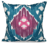 Original, Geometric Outdoor Pillow, Teal, 20"x20"