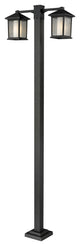 Mesa Collection 2 Head Outdoor Post in Oil Rubbed Bronze Finish