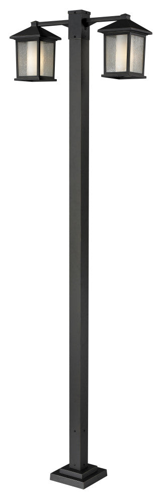 Mesa Collection 2 Head Outdoor Post in Oil Rubbed Bronze Finish