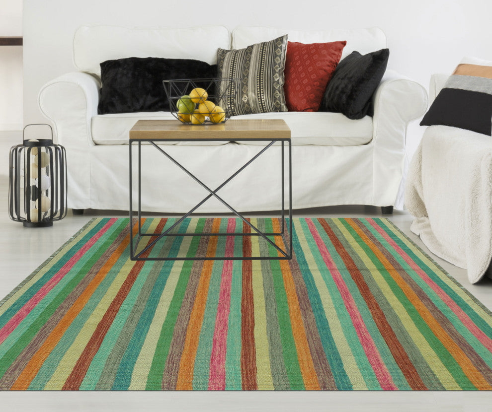 Winchester Kilim Cyrill Gray/Pink Rug, 4'10x6'4