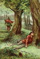 Three Heads and Robin Hood - Gallery Wrapped Canvas Art 28" x 42"