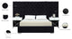Grande Velvet Bed, Black, King