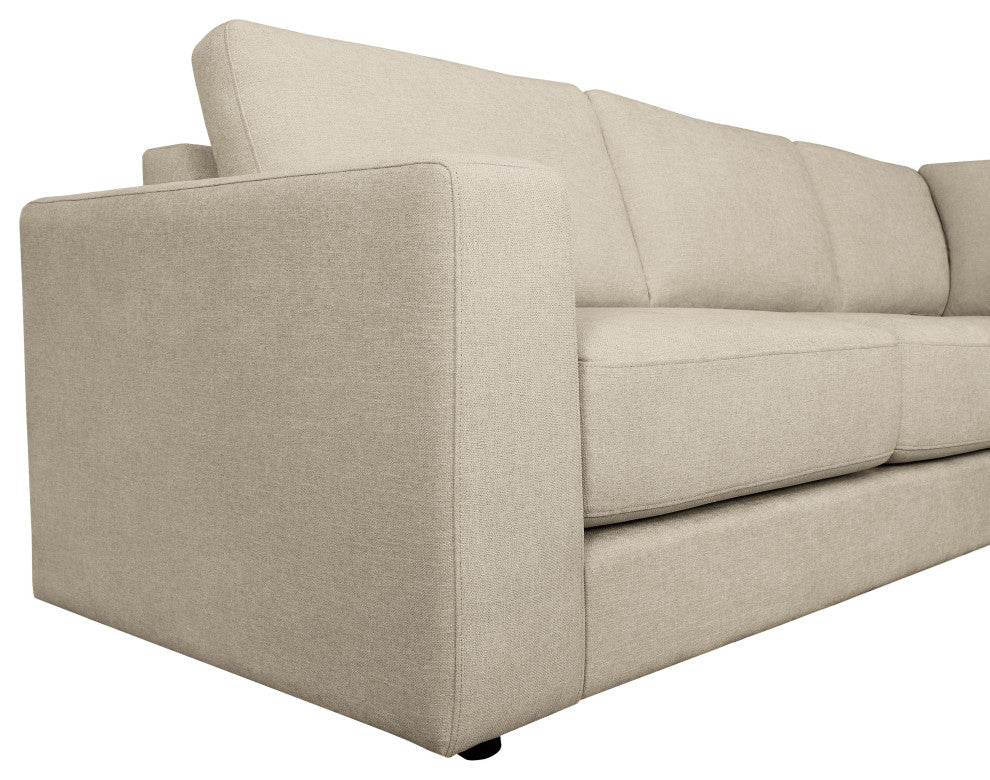 Elizabeth Stain-Resistant Fabric 3 Piece Sectional, Sand