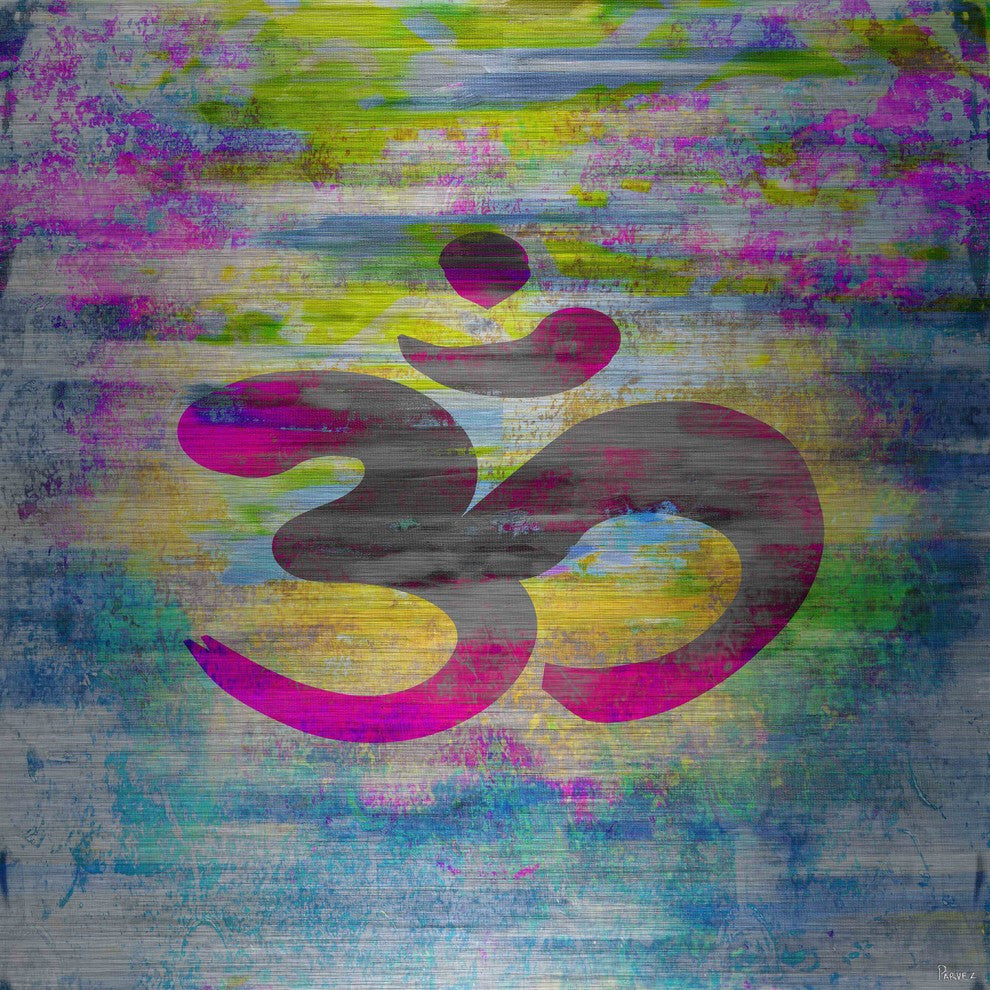 "Nashik" UV Ink Print on Brushed  Aluminum, 32"x32"