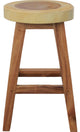 Suar Live Edge Round Counter Stool