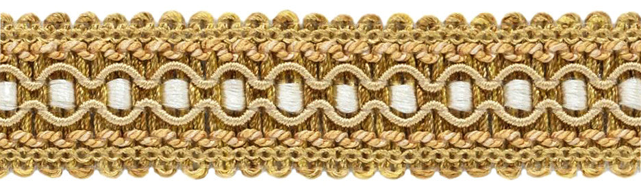 Gimp Braid Trim, Style# 0125IG, Color# 8633 - Tan Beige Gold [5 Yards]