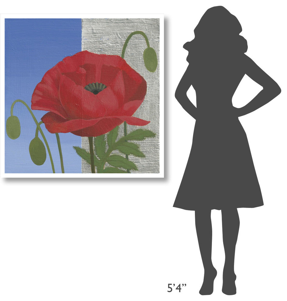 "Poppy" Digital Paper Print by Kathrine Lovell, 38"x38"