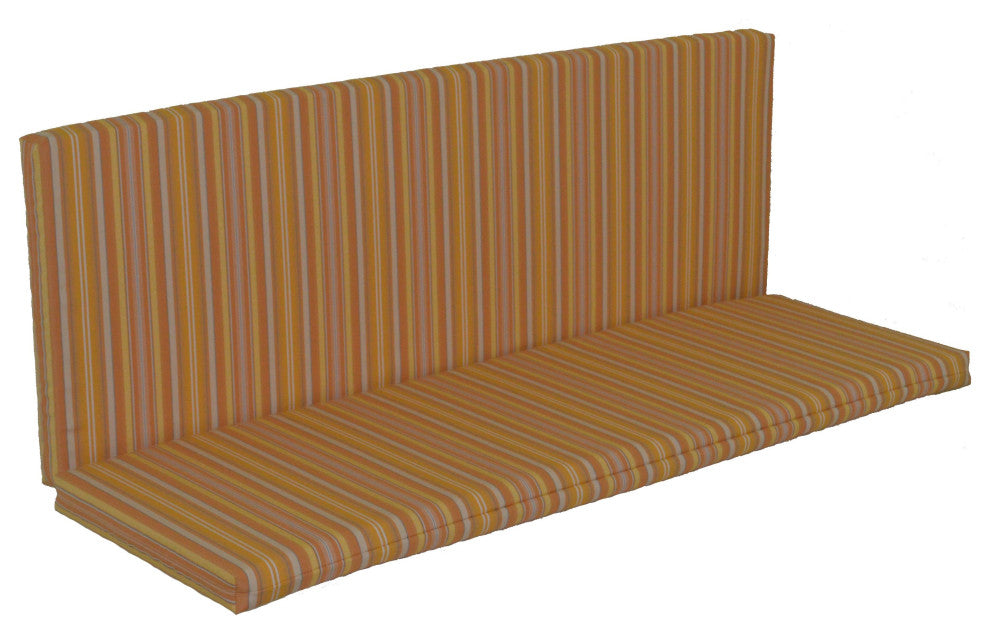 Full Bench Cushion, Orange Stripe, 5 Foot