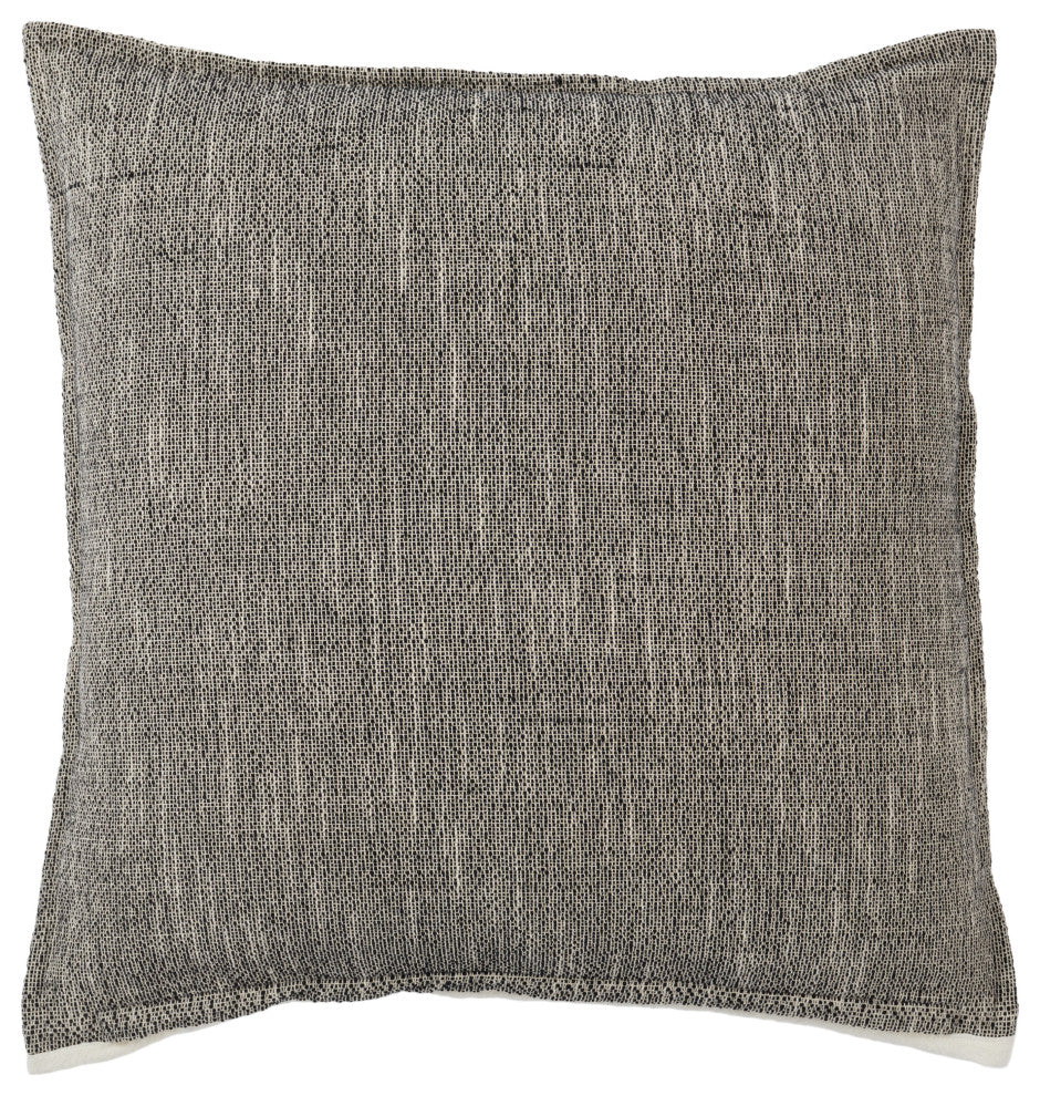 Jaipur Living Dolan Striped Black/Ivory Down Pillow 22" Square