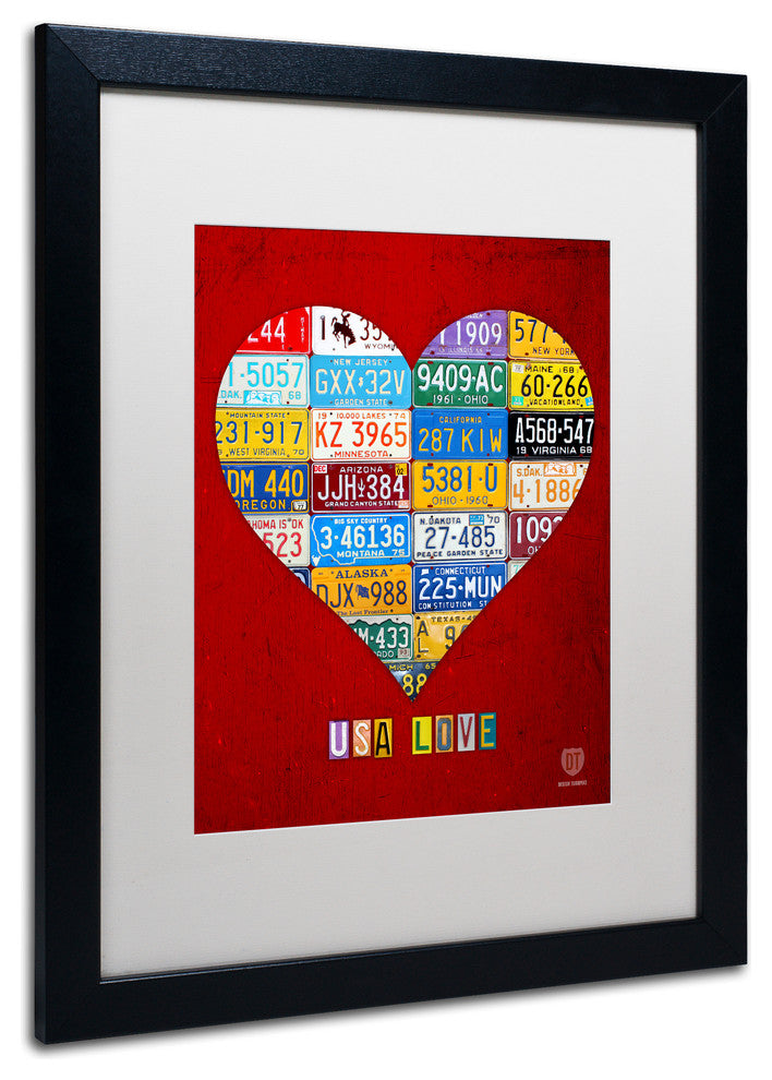 "Heart" Matted Framed Canvas Art by Design Turnpike