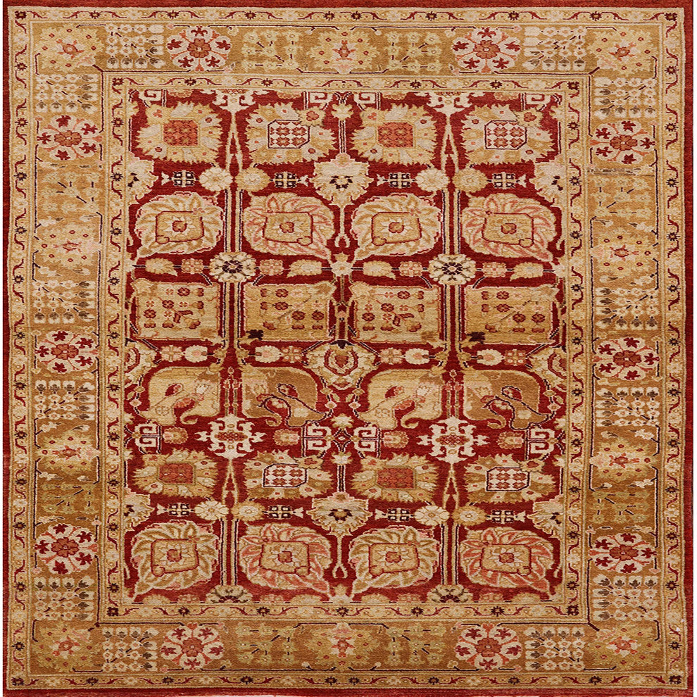 Ahgly Company Indoor Square Mid-Century Modern Area Rugs, 7' Square