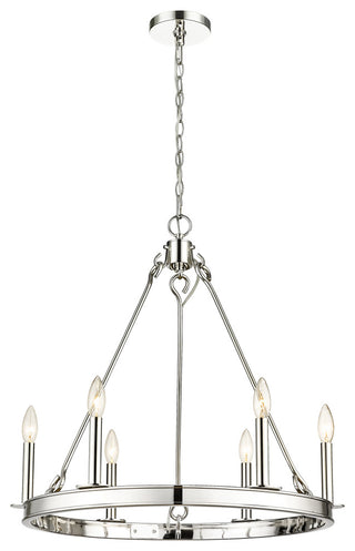 Zlite 482R-6PN 6-Light Chandelier, Polished Nickel