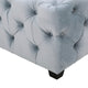GDF Studio Provence TModern Glam Tufted Velvet Ottoman Bench, Light Gray