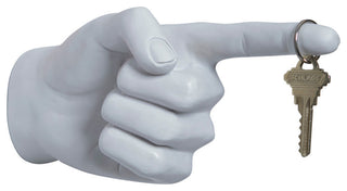 Interior Illusions Plus White One Finger Pointing Wall Mount, 8" Long