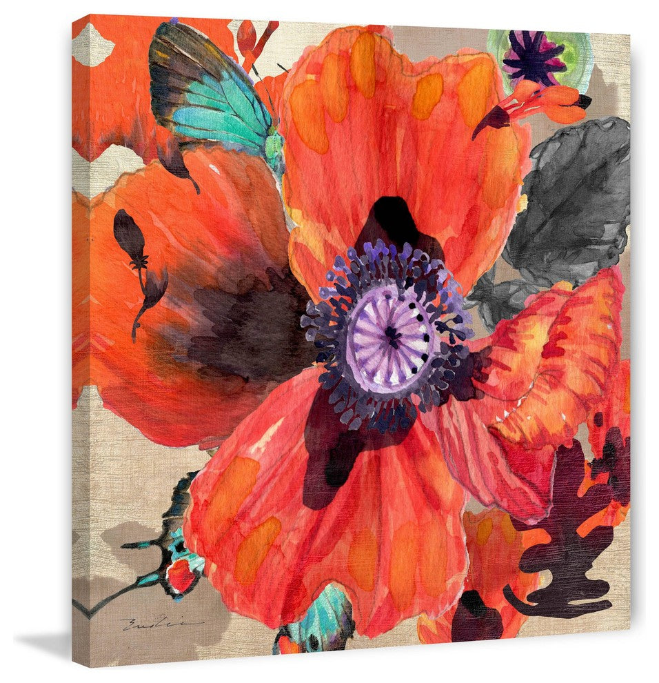 "Poppy" Painting Print on Wrapped Canvas