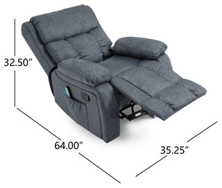 Lexie Contemporary Pillow Tufted Massage Recliner