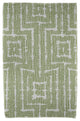 30x60" Woven Tiki, Geometric Print Beach Towel, Green