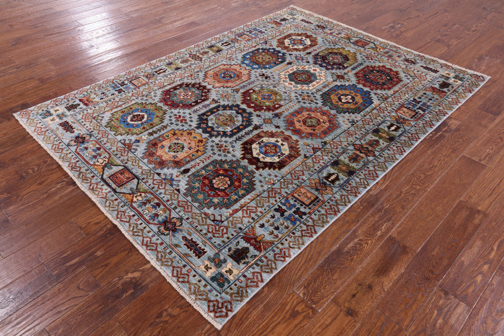Fine Turkmen Ersari Handmade Rug 5' 8" X 7' 10" Q10567