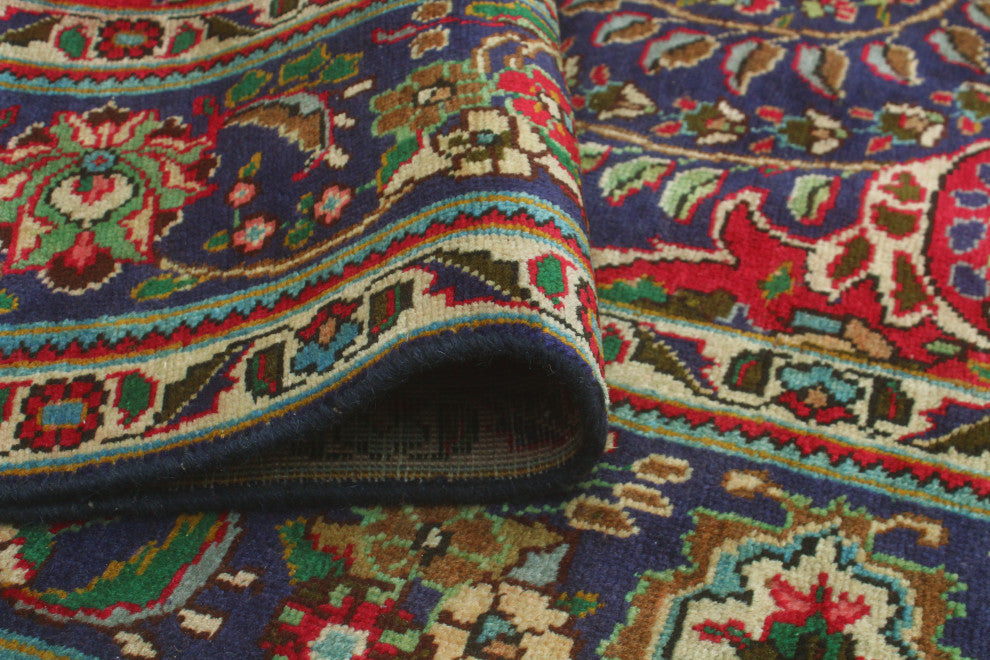 Fine Vintage Distressed Raedpath Navy/Beige Rug, 6'9 x 9'6