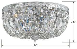 Crystorama Lighting Group 714-CL-MWP Ceiling Mount 3 Light 14"W - Polished