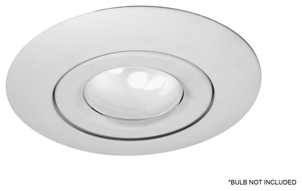 6 in. Recessed Gimbal Ring Trim, Fits 6 inch Housings, White