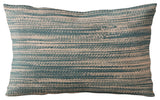 Plutus Blue Shower Stripe Luxury Throw Pillow, 20"x36"