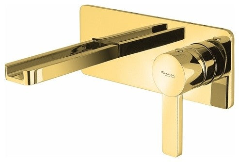 Aqua Luxury Wall-Mounted Faucet, Polished Gold
