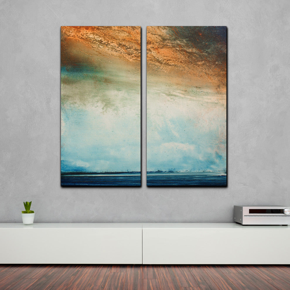 Abstract BXXVI Landsape Canvas Wall Art, 2-Piece Set