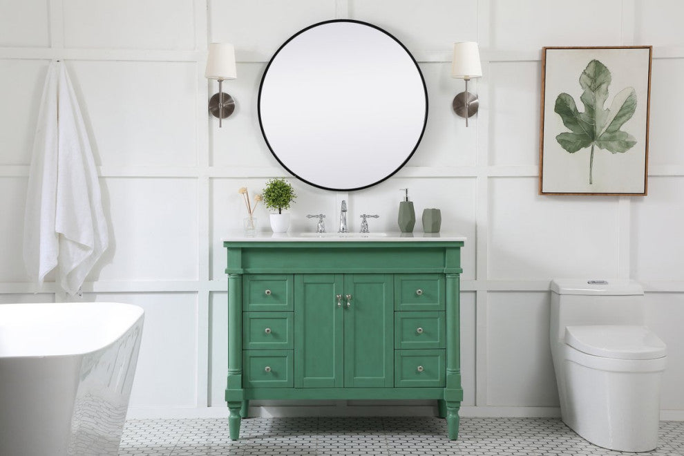 Lewis 42" Single Bathroom Vanity, Vintage Mint