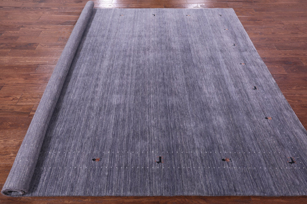 8' Square Persian Gabbeh Hand Knotted Wool Rug - Q15184