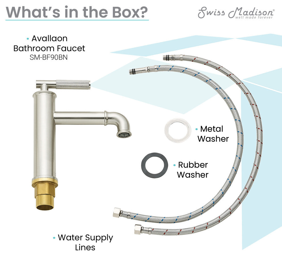Avallon Single Hole, Single-Handle Sleek, Bathroom Faucet, Brushed Nickel