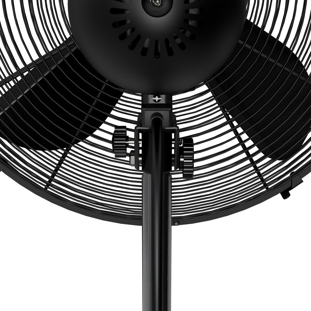 Hunter Classic Matte Black 4-Blade Oscillating 3-speed Standing Fan