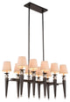 Olympia Pendant Lamp, Bronze, 20"x38"x58", 10 Lights