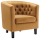Prospect Performance Velvet Armchair - Cognac