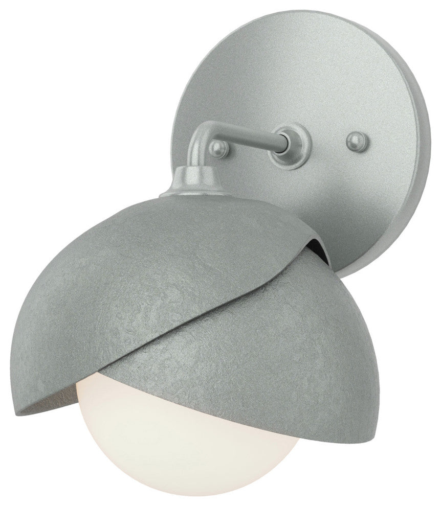 Brooklyn 1-Light  Bath Sconce, Vintage Platinum, Vintage Platinum, Opal Glass