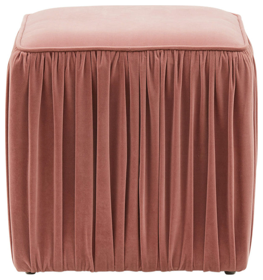 TOV Furniture Morgan Mauve Pleated Ottoman