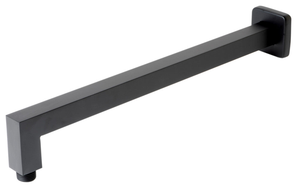 ALFI brand ABSA16S-BM Black Matte 16" Square Wall Shower Arm