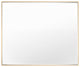 Rectangle Aluminum Framed Wall Mounted Mirror With Beveled Edge, Gold, 30"x36"