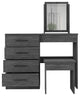 DEPOT E-SHOP Rose Makeup Dressing Table, Smokey Oak